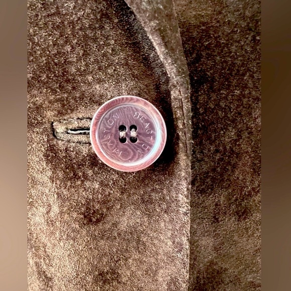 GUC! - KENNETH COLE REACTION Womans Brown Suede Leather Blazer Jacket Size Small - Picture 6 of 9